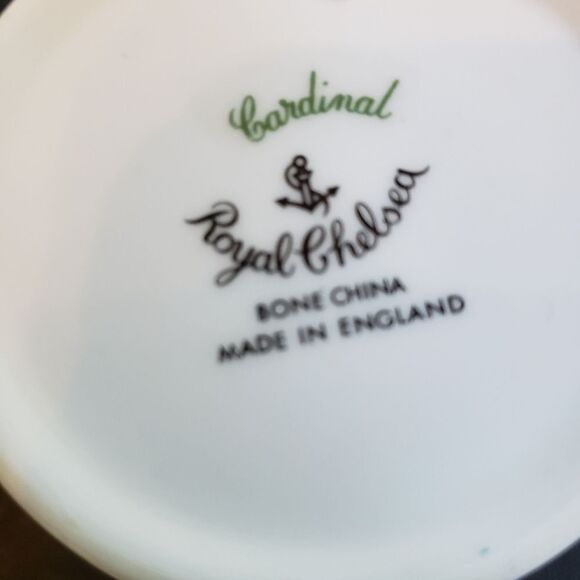 Royal Chelsea Demi Cup & Saucer Cardinal - Picture 7 of 9